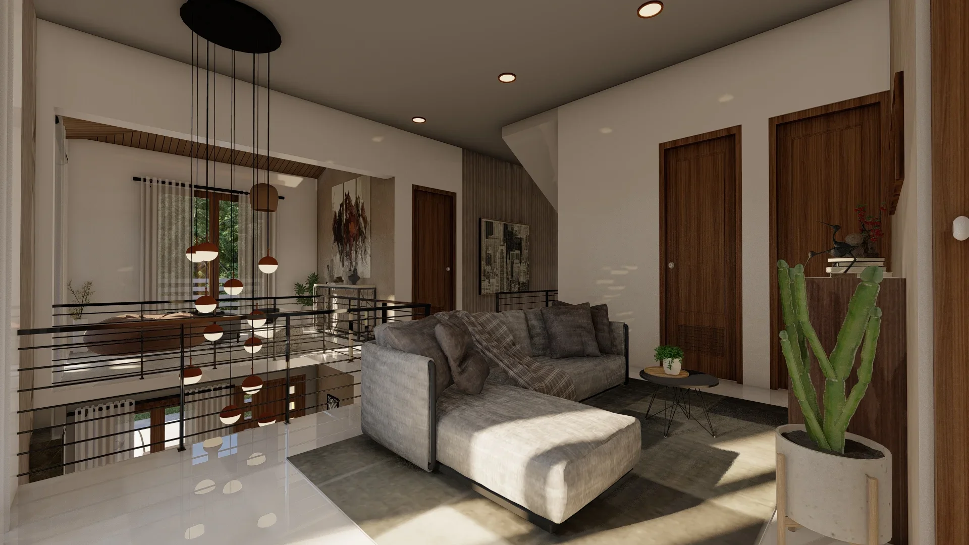 The Balanced Modern Home, Makuluduwa, Living room