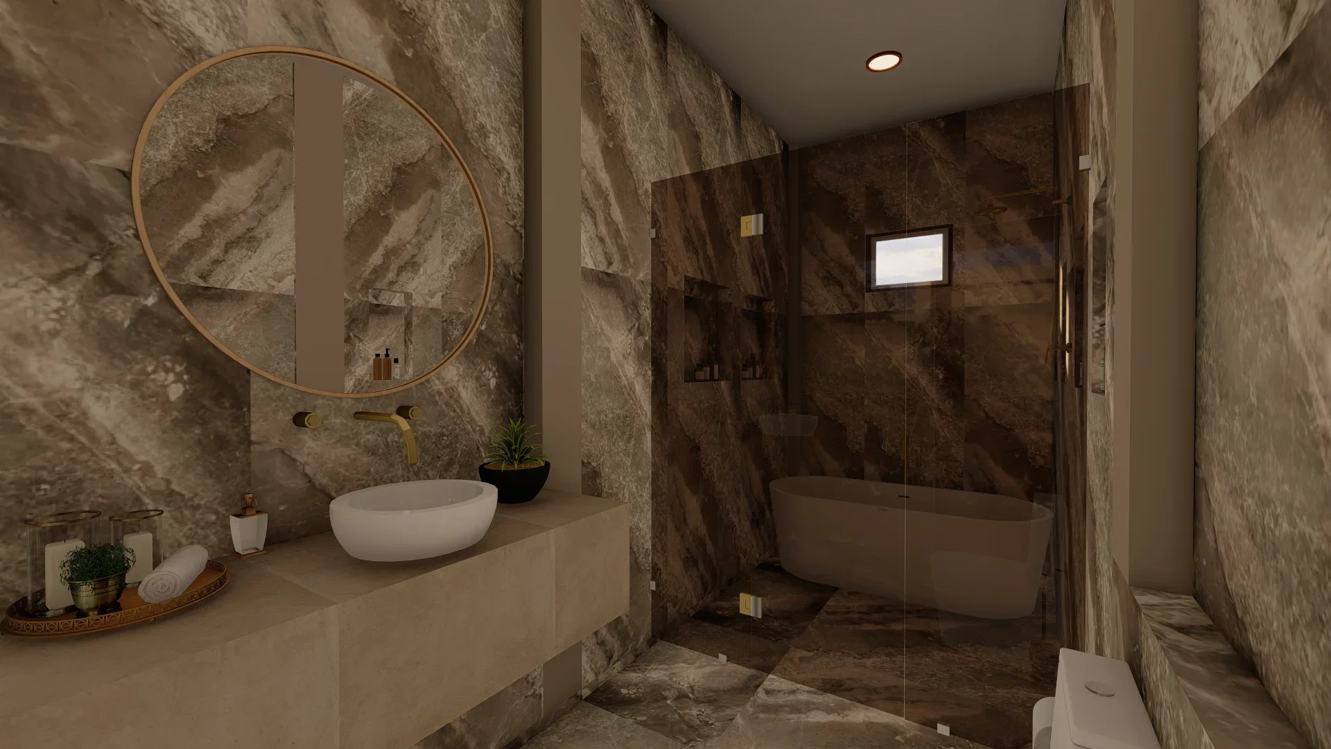 The Balanced Modern Home, Makuluduwa, bathroom