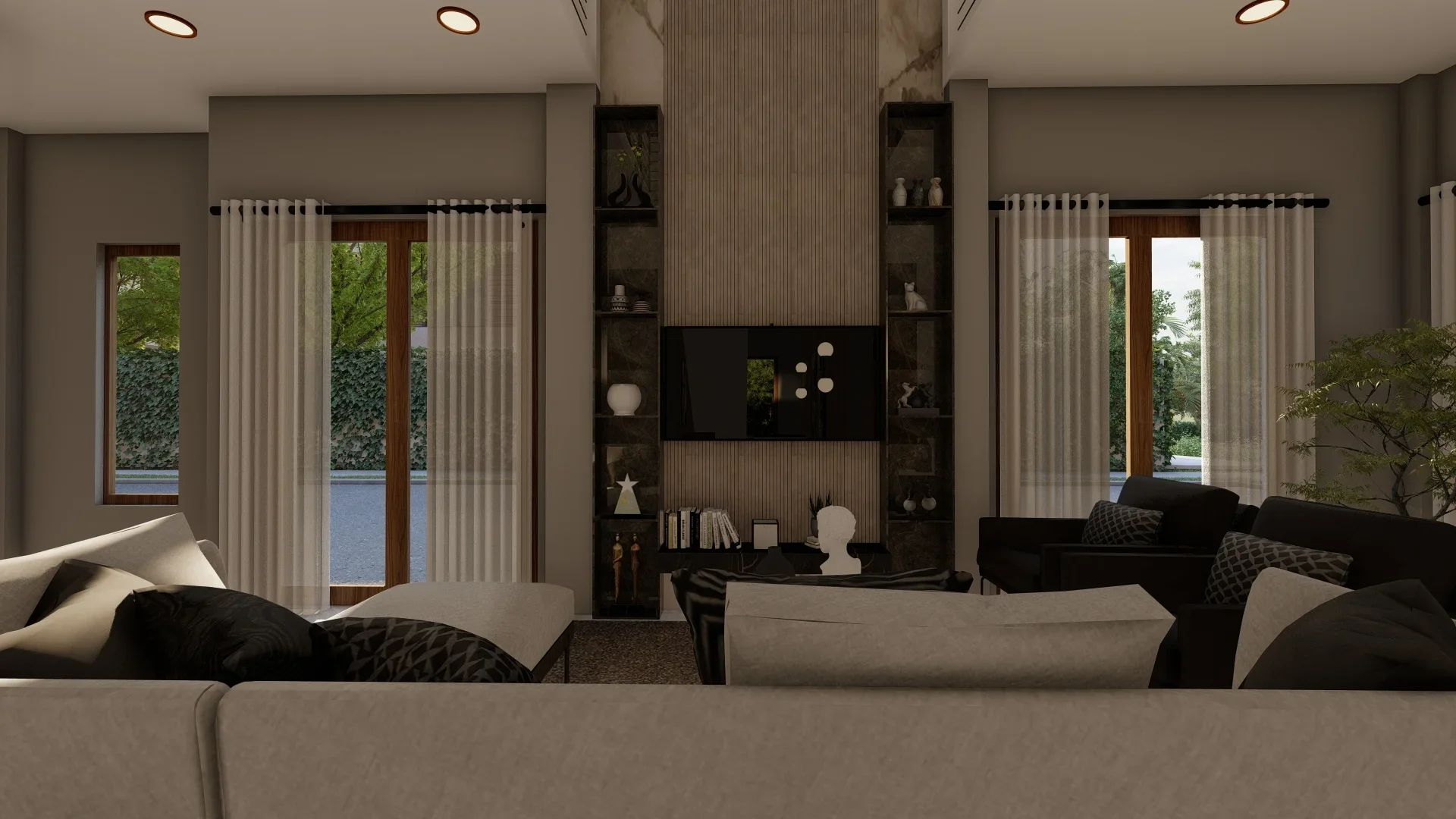 The Balanced Modern Home, Makuluduwa, Bigger living room