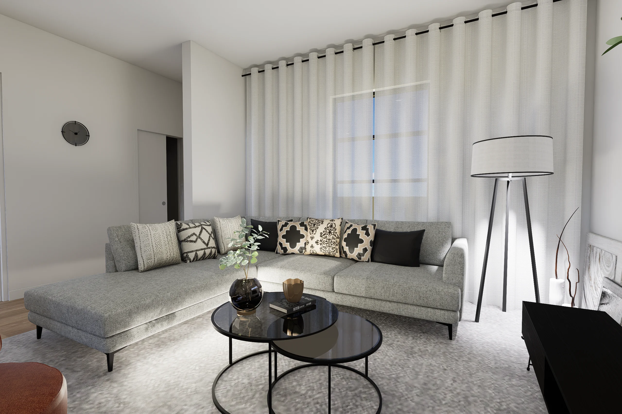 Interior Design, Greenvale, Australia, Residential interior design project, Living area angle 1