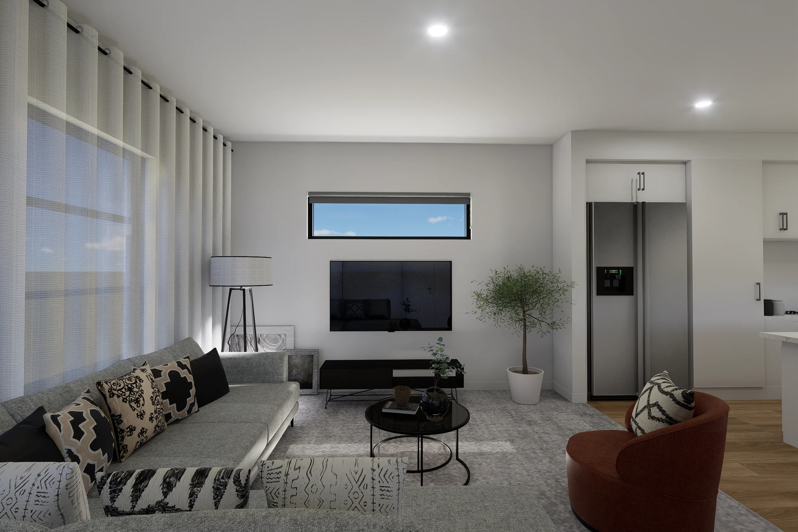 Interior Design, Greenvale, Australia, Residential interior design project, Living area angle 2