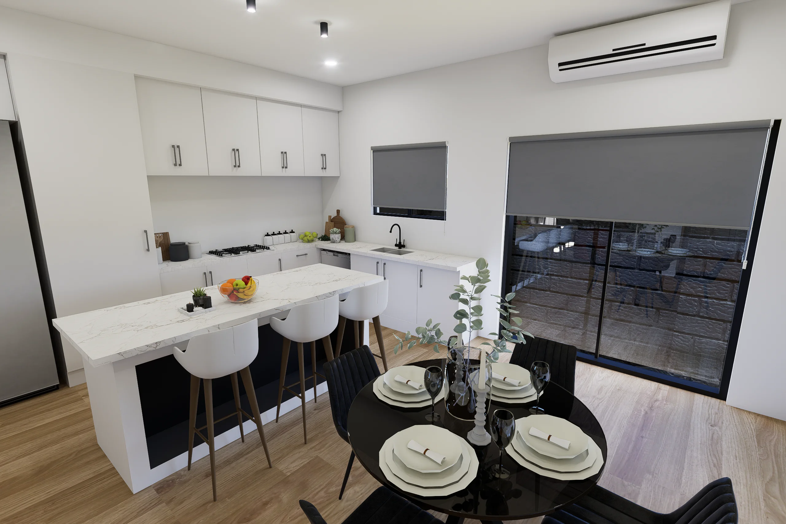 Interior Design, Greenvale, Australia, Residential interior design project, dining area angle 4