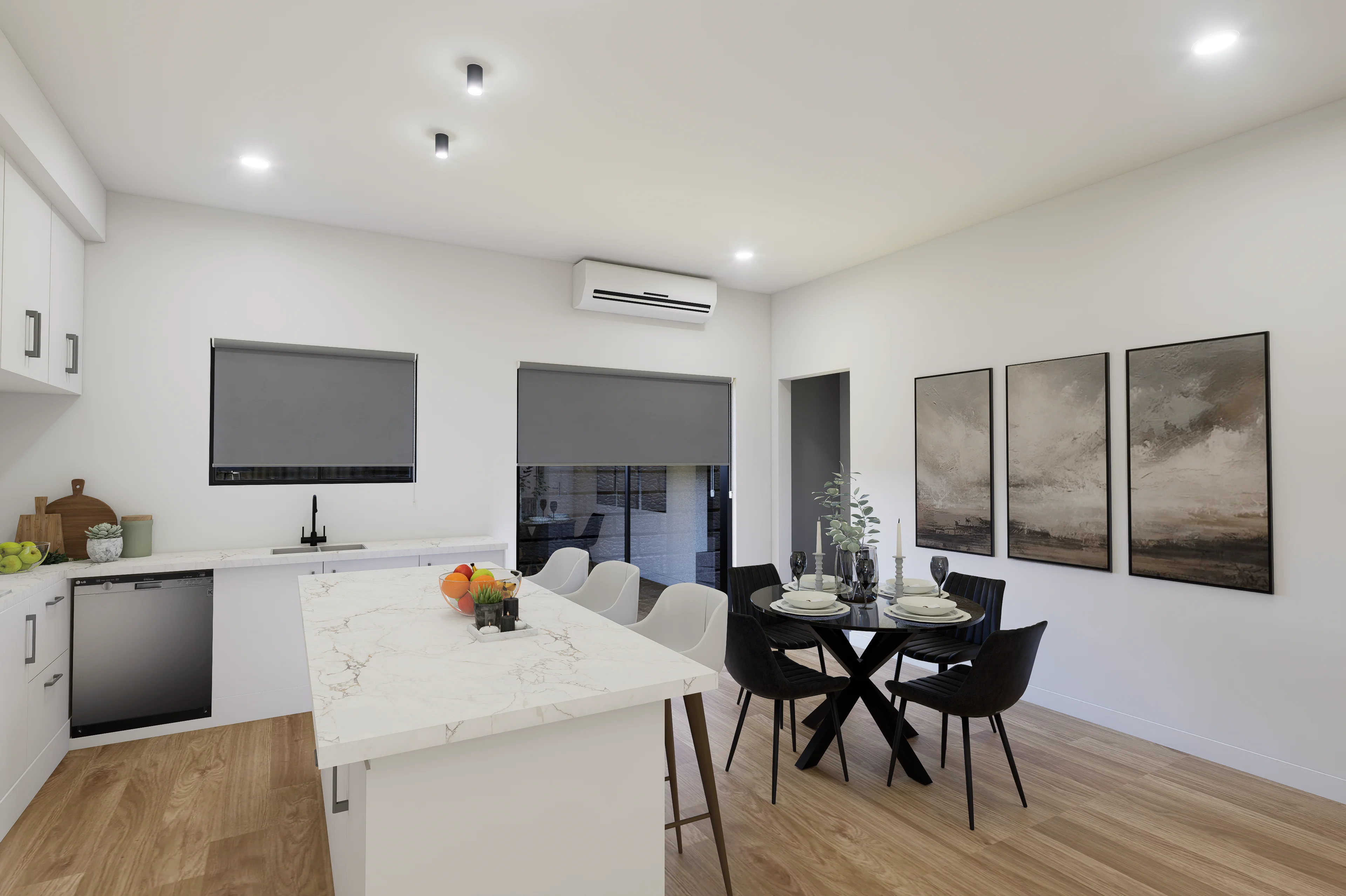 Interior Design, Greenvale, Australia, Residential interior design project, dining area angle 1