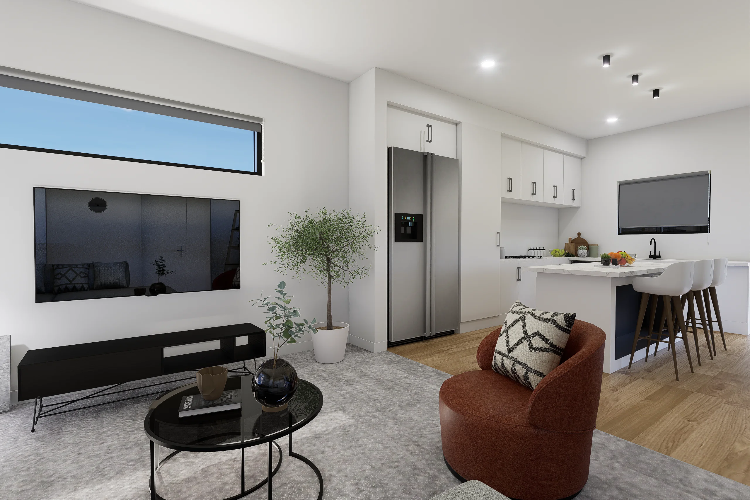 Interior Design, Greenvale, Australia, Residential interior design project, Living area angle 3