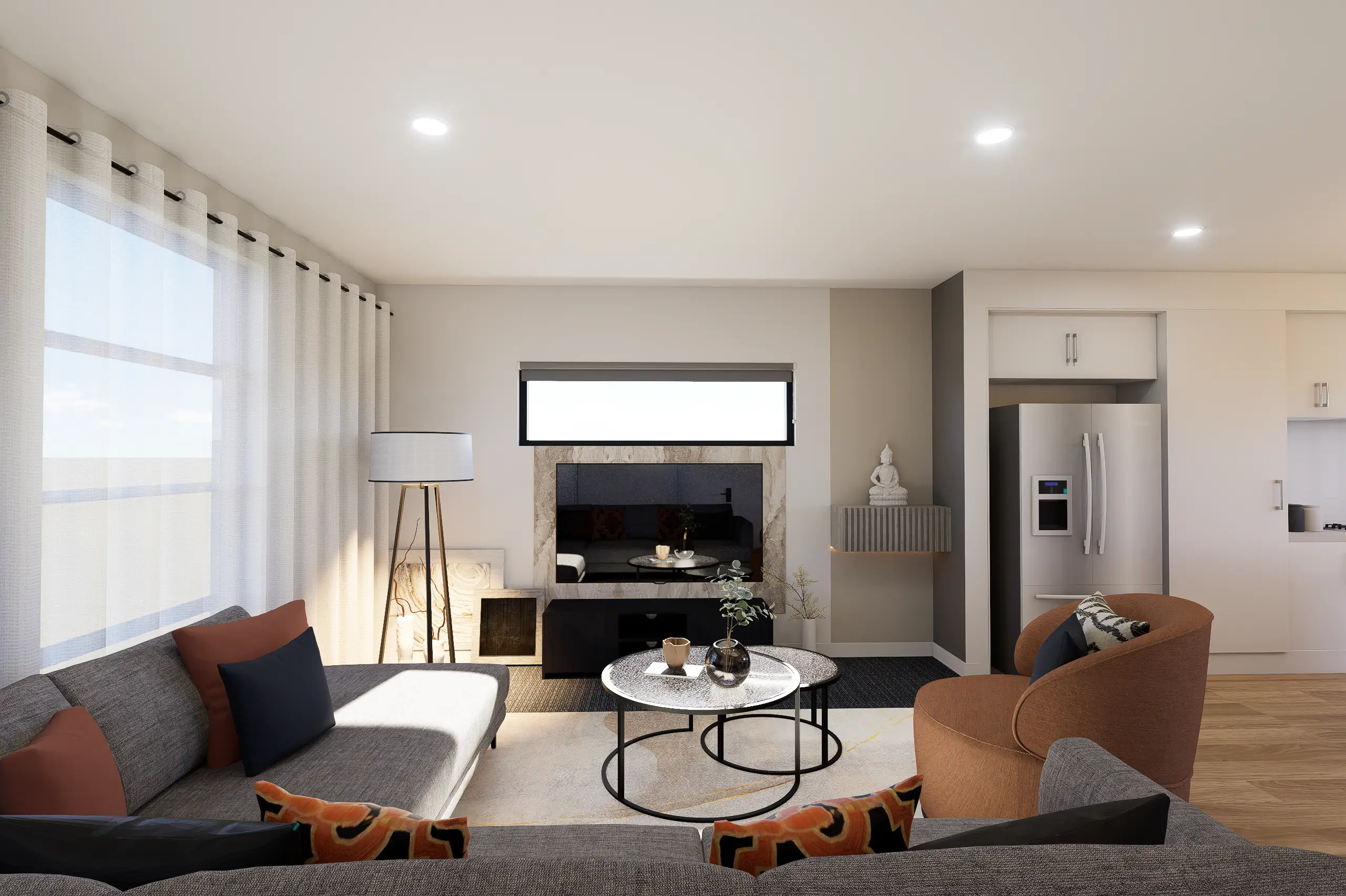 Interior Design, Greenvale, Australia, Residential interior design project, Living area angle 2