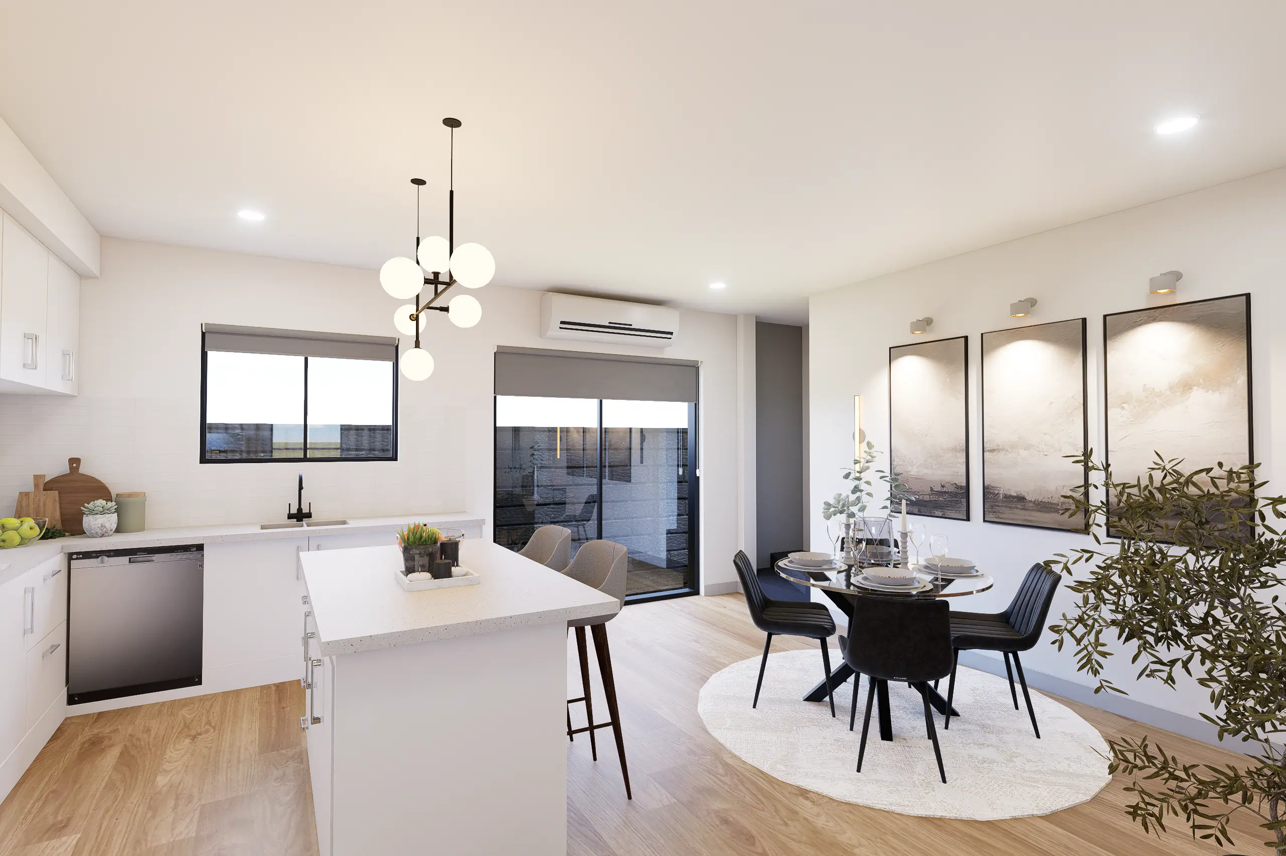 Interior Design, Greenvale, Australia, Residential interior design project, dining area angle 2