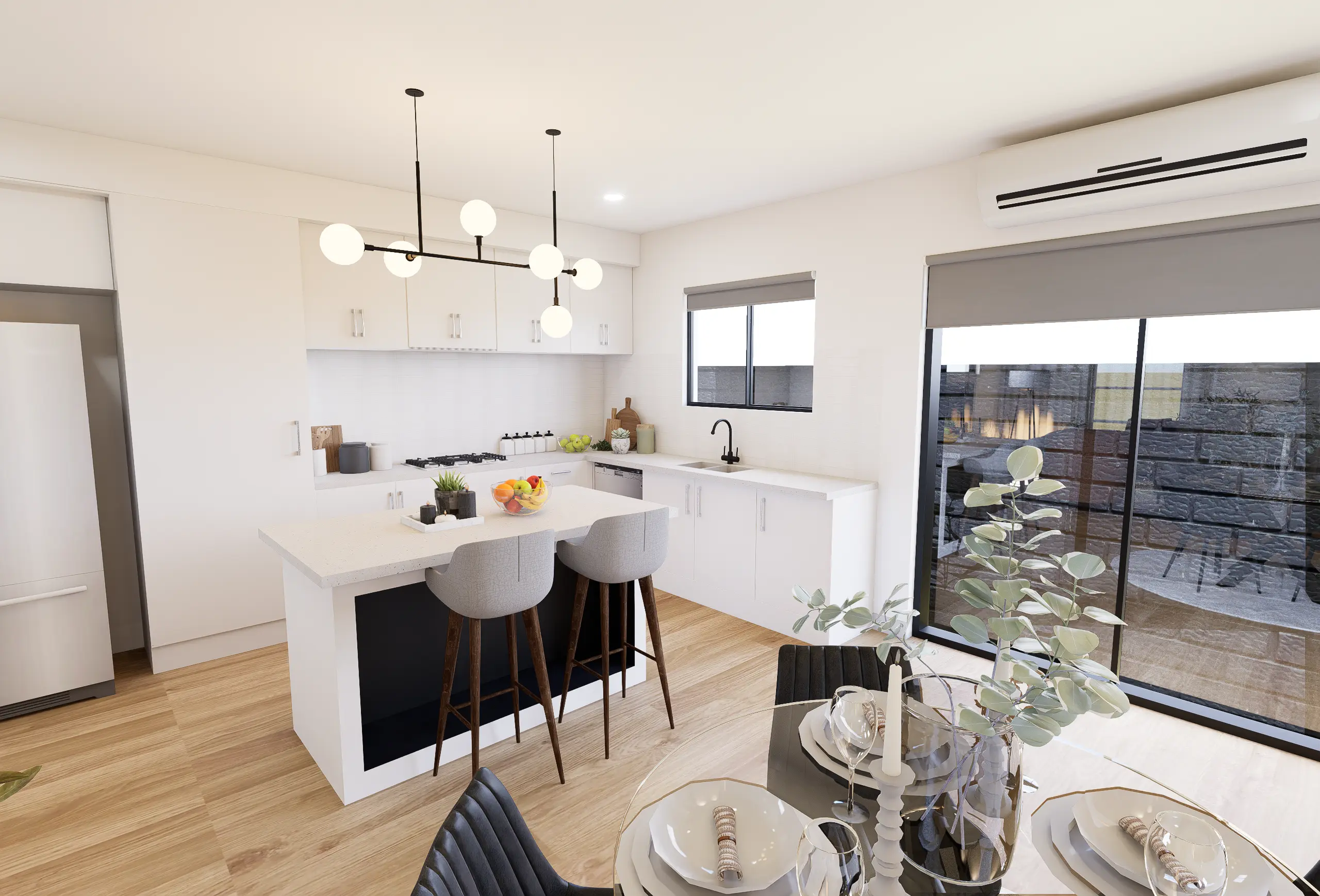 Interior Design, Greenvale, Australia, Residential interior design project, dining area angle 3