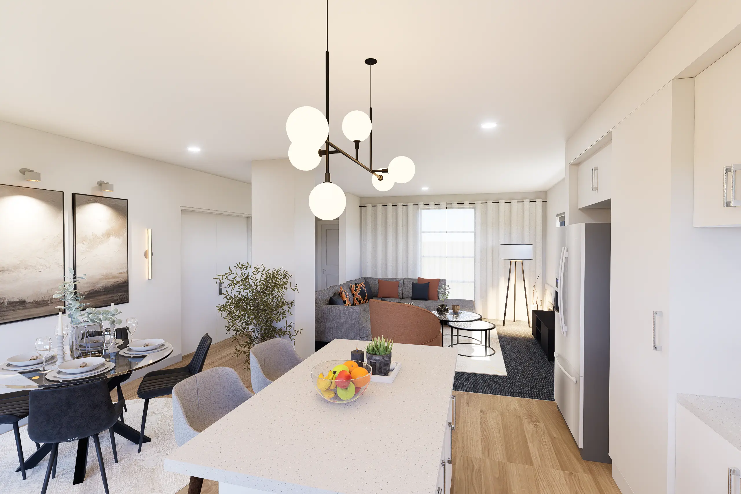 Interior Design, Greenvale, Australia, Residential interior design project, dining area angle 5