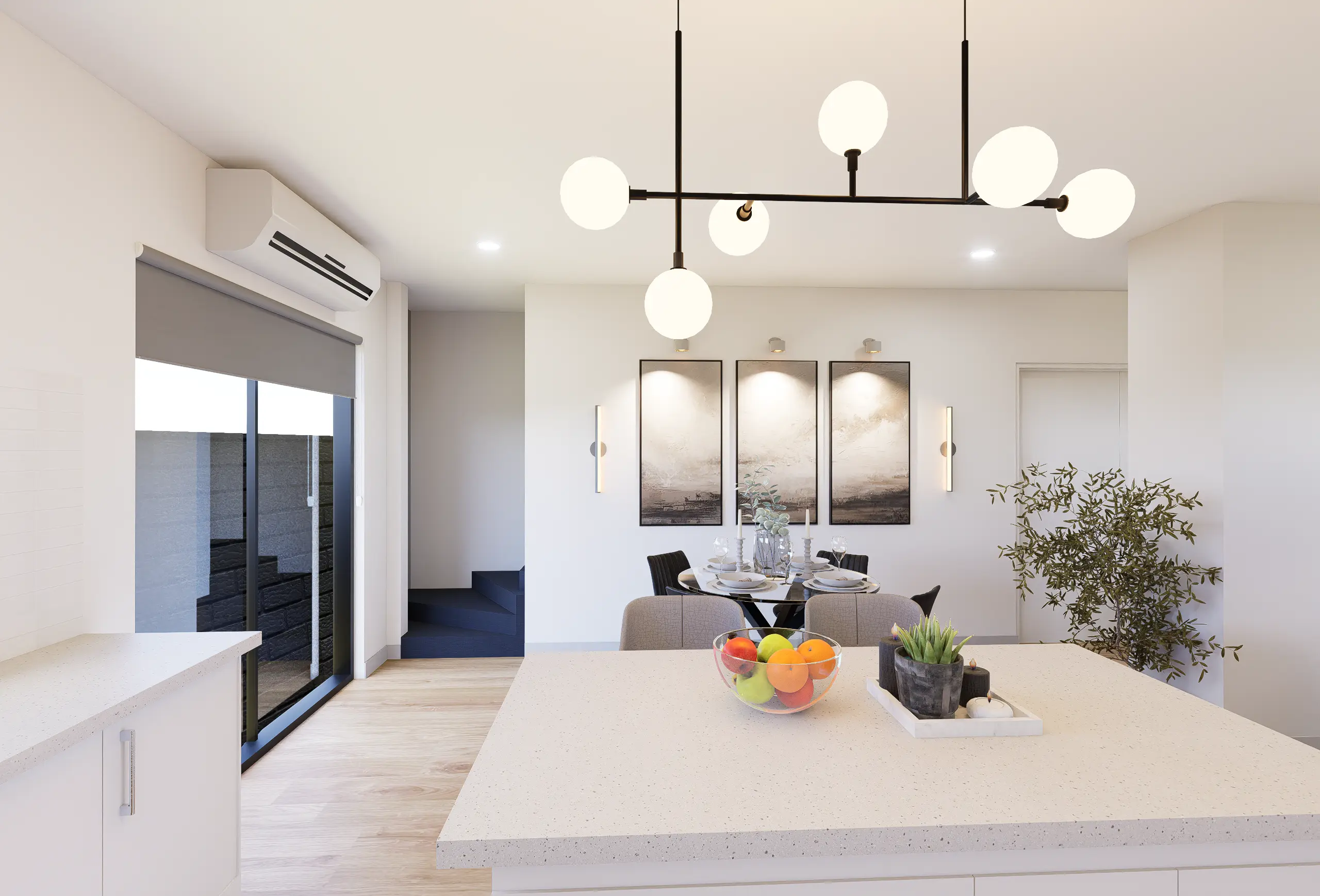 Interior Design, Greenvale, Australia, Residential interior design project, dining area angle 6