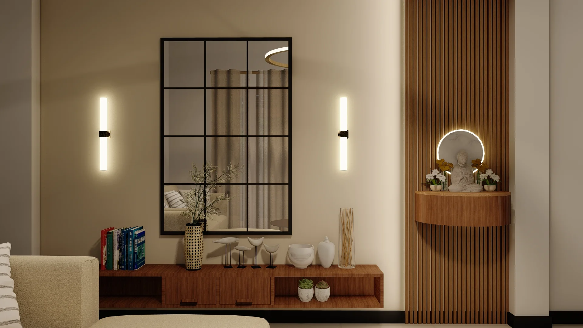 Residential interior design project, Navinna, style and budget, living area