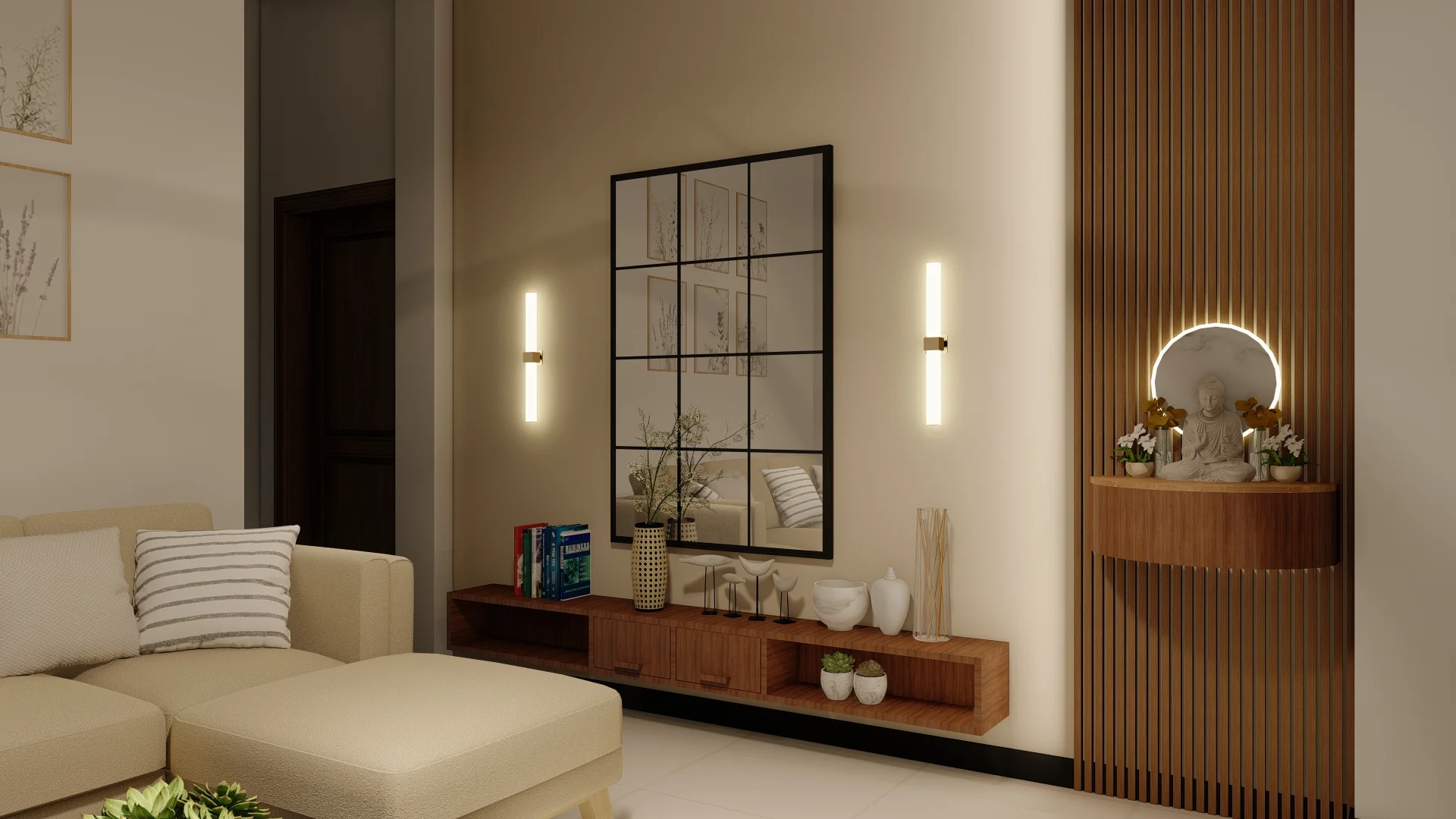 Residential interior design project, Navinna, style and budget, living area