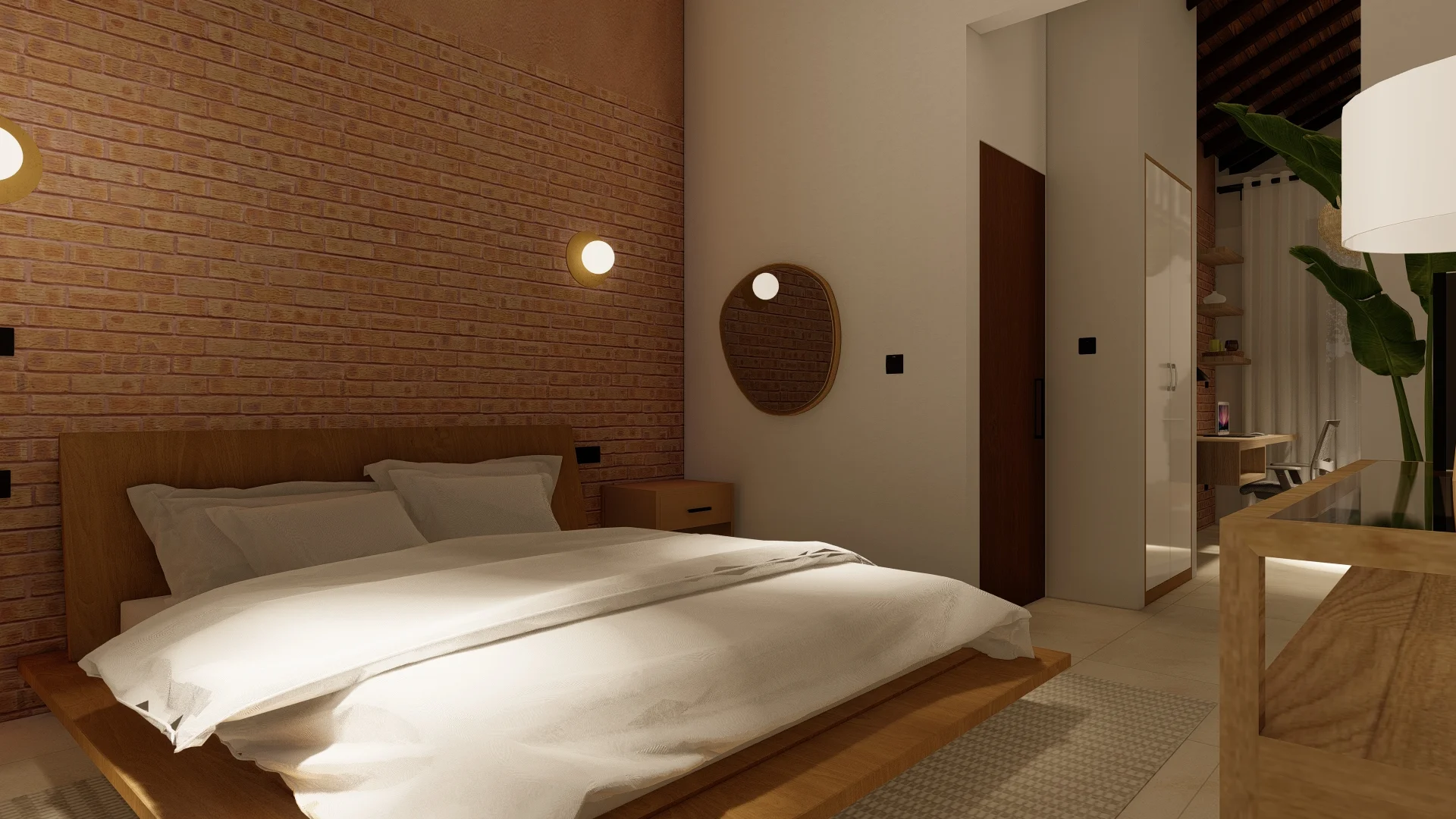 Brick & Ivory Residence, Biyagama, bedroom 