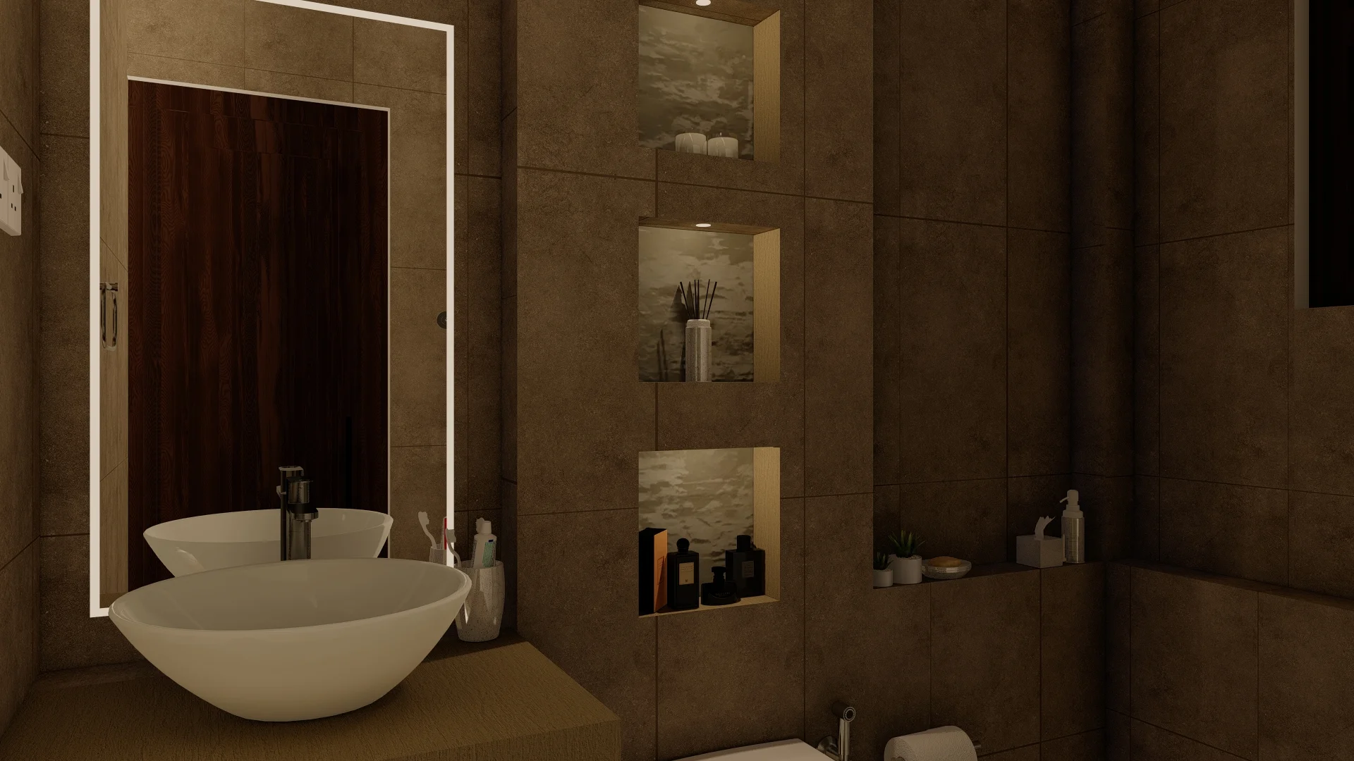 Brick & Ivory Residence, Biyagama, bathroom 