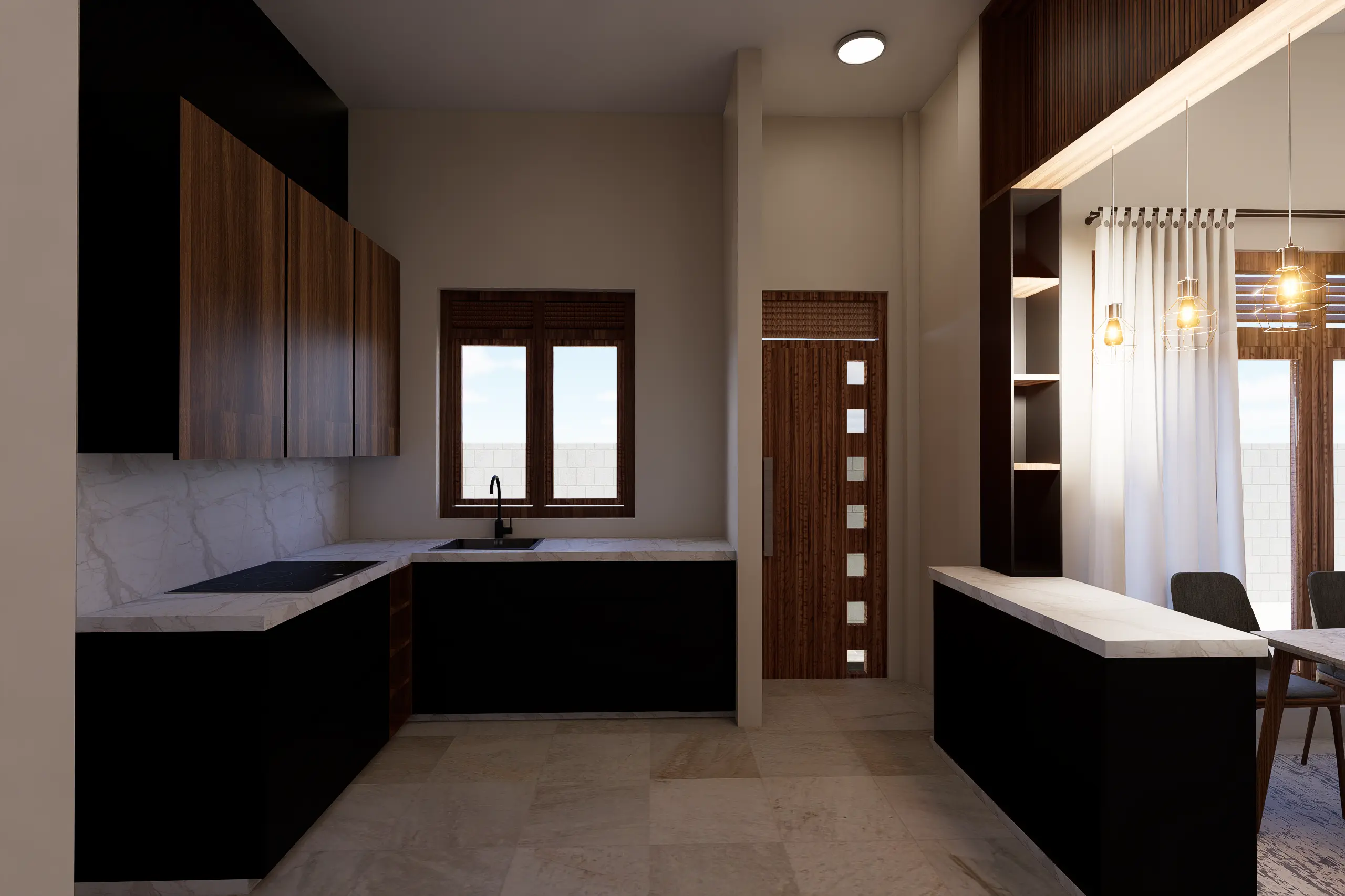 Timeless Luxury Villa Interior Design Project in Oruwala, Colombo, Sri Lanka, kitchen