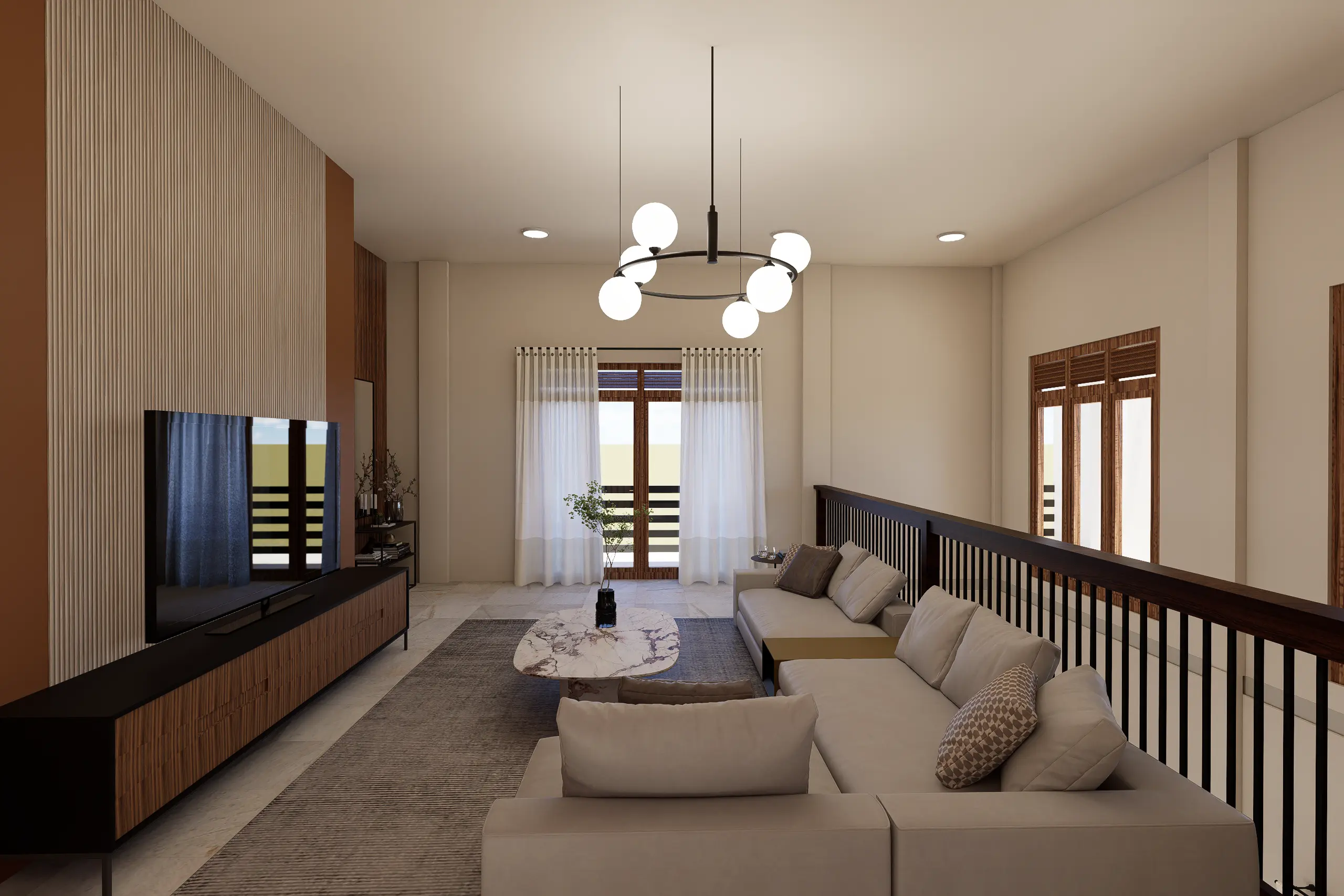 Timeless Luxury Villa Interior Design Project in Oruwala, Colombo, Sri Lanka, tv-area-1a
