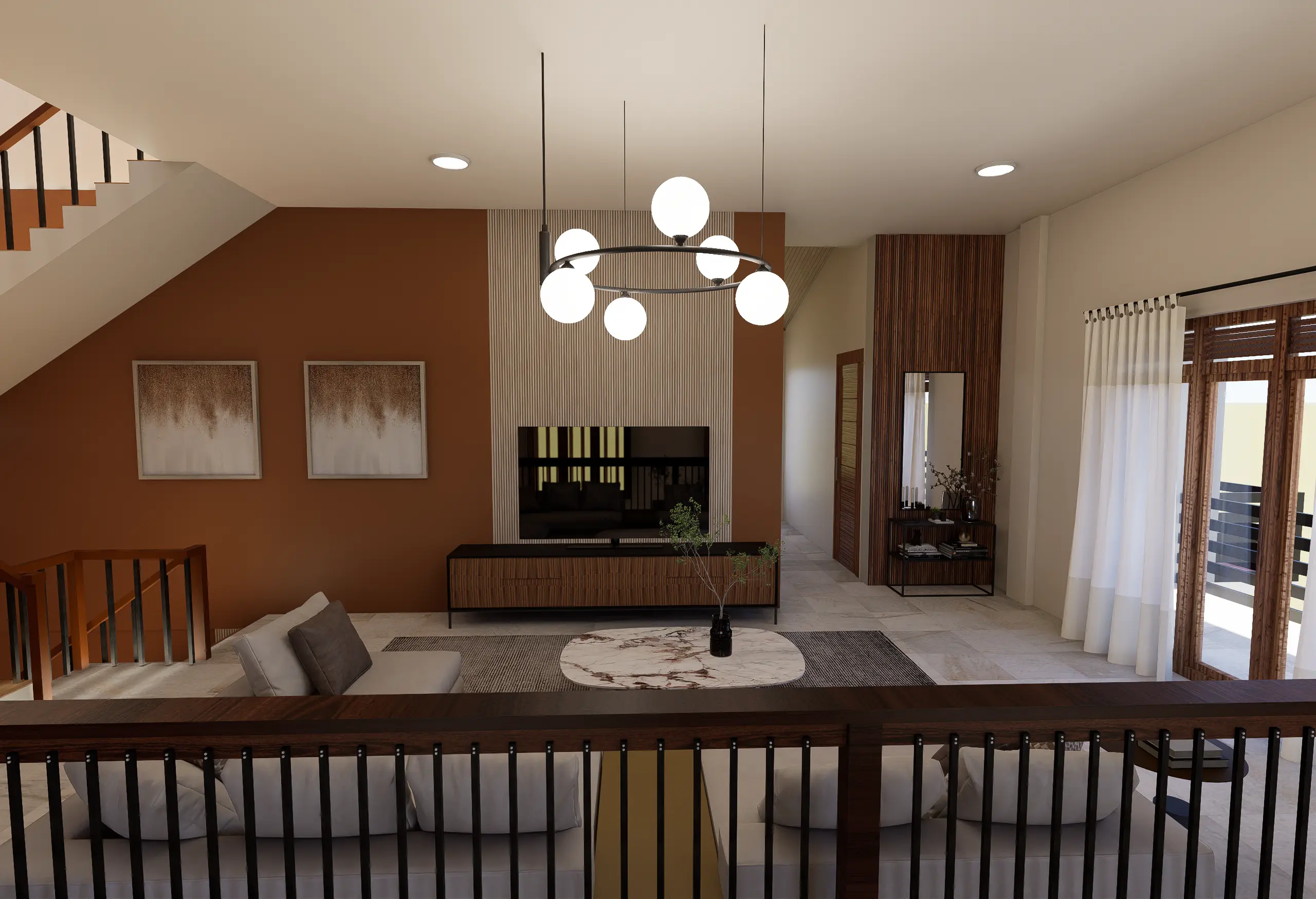 Timeless Luxury Villa Interior Design Project in Oruwala, Colombo, Sri Lanka, tv-area-1b